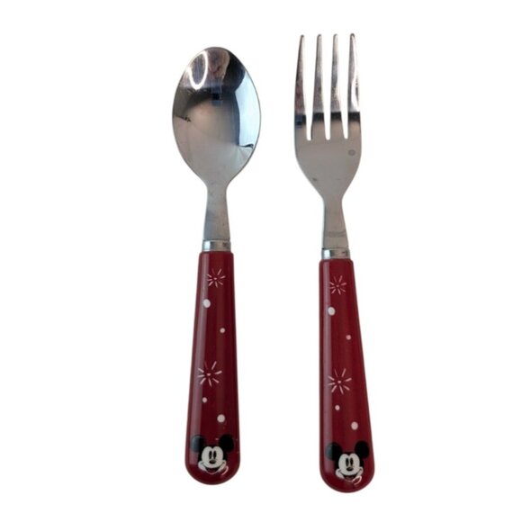 Pottery Barn Kids Mickey Mouse Christmas Dinnerware Plate Bowl Cup Fork Spoon - Picture 9 of 15